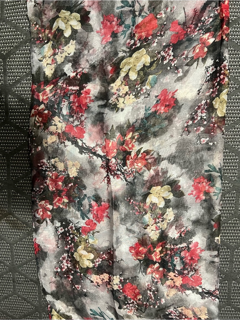 Floral Print Women’s hijab - Red & Cream Floral